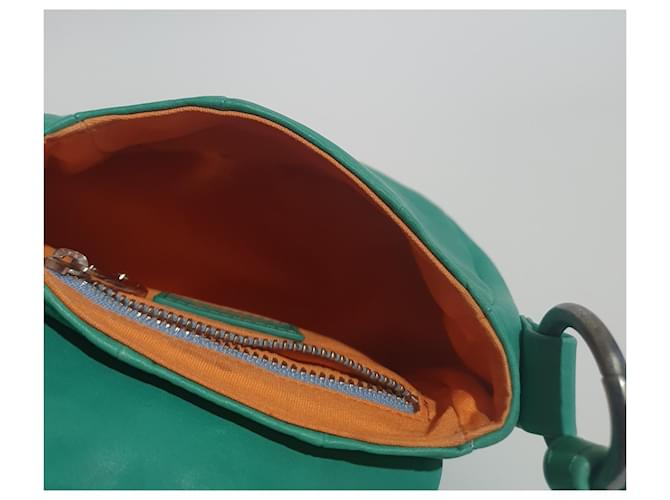 Mini borsa Diesel in pelle verde - vista 6