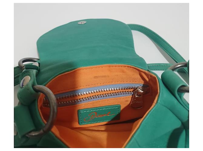 Mini borsa Diesel in pelle verde - vista 7