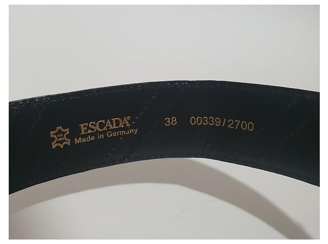Cinto Escada de couro marrom com fivela dourada 85 cm Dourado - vista 5