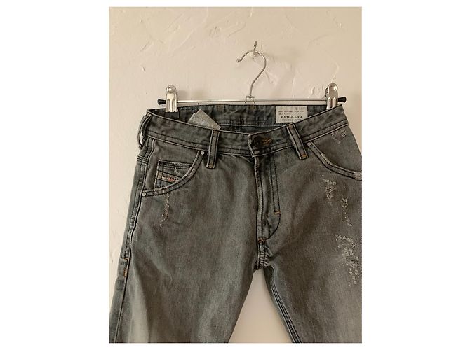 Jean Diesel Slim Gris Coton Garçon 8 ans - vue 4