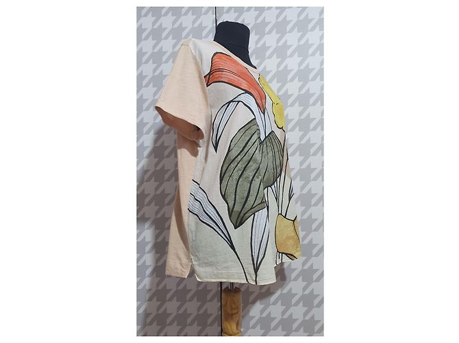 Camiseta de algodón con estampado floral Luisa Cerano Multicolor - vista 2