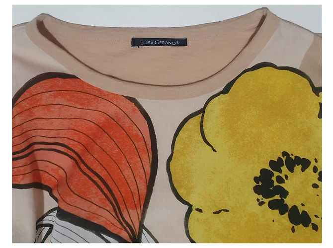 Camiseta de algodón con estampado floral Luisa Cerano Multicolor - vista 4