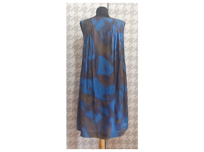 Filippa K Seidenkleid Blau Mehrfarben - Ansicht 4