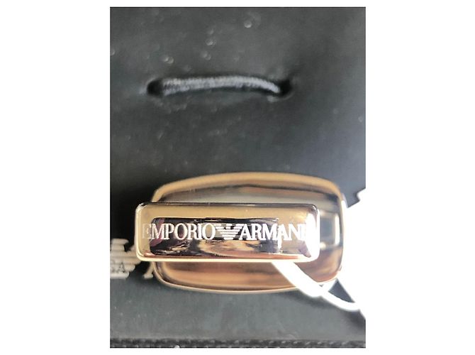 Gemelli Emporio Armani Nero Grigio Silver hardware - vista 2