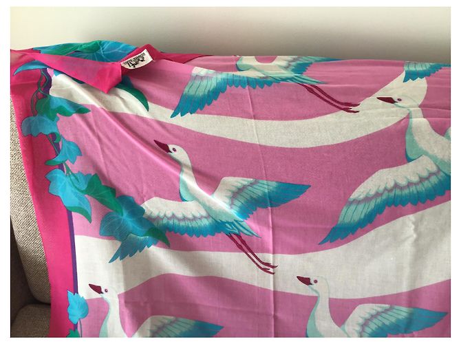 Hermès Modelo pareo grande Rosa - vista 8