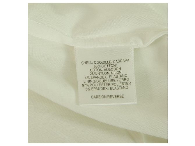 BCBG Max Azria Weiße Puffärmel Spitzendetails Mini-Länge Kleidergröße 2 - Ansicht 5