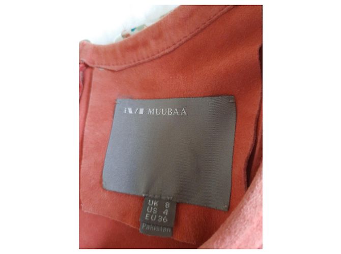 Top Muubaa de gamuza roja talla 36 - vista 3