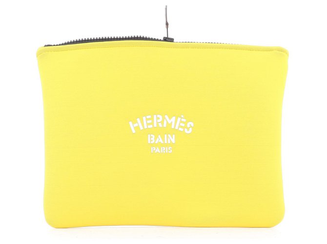 Hermès Clutch bags Yellow Synthetic ref.316367 - Joli Closet