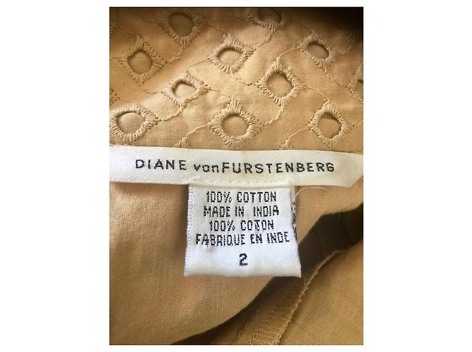 Diane Von Furstenberg DvF Vintage Bellette Kleid Karamell - Ansicht 10