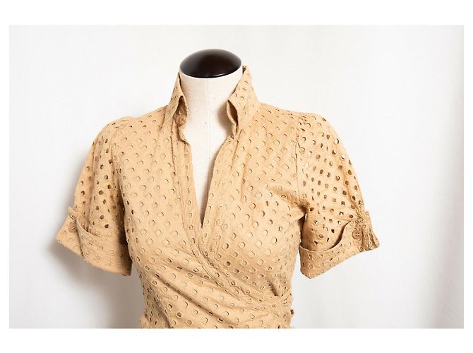 Diane Von Furstenberg DvF Vintage Bellette Kleid Karamell - Ansicht 5