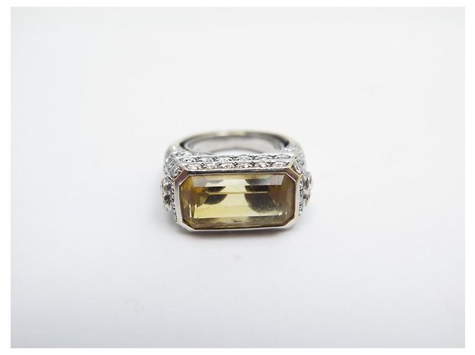 ANELLO REPOSSI SIGILLO T50 giallo oro 18ANELLO CON ORO E DIAMANTI K CITRINO E DIAMANTI D'oro - vista 2