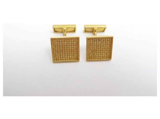 GEMELLI QUADRATI CARTIER IN ORO GIALLO 18K 13GEMELLI IN ORO CON SCATOLA GR - vista 2