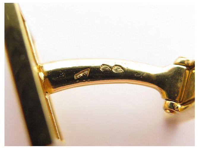 GEMELLI QUADRATI CARTIER IN ORO GIALLO 18K 13GEMELLI IN ORO CON SCATOLA GR - vista 6