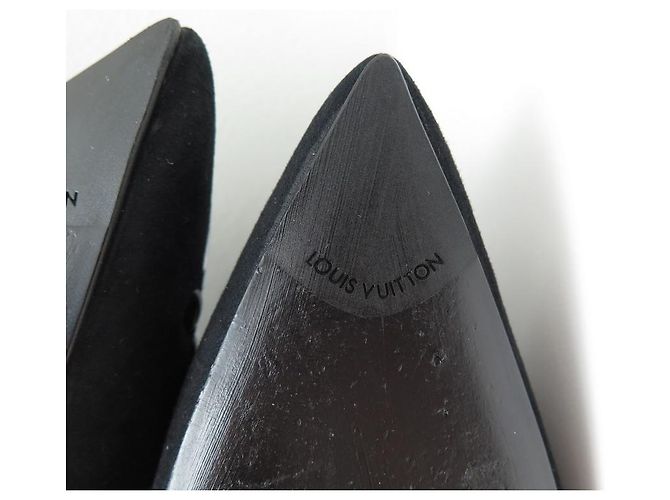 SCARPE BASSE LOUIS VUITTON SPIKES 37.5 Stivaletti in camoscio nero - vista 5