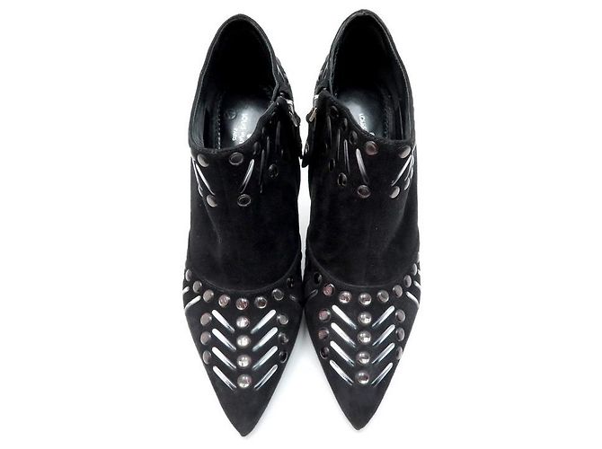 SCARPE BASSE LOUIS VUITTON SPIKES 37.5 Stivaletti in camoscio nero - vista 6