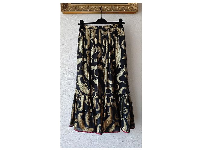 Falda Gucci de seda negra Negro - vista 3
