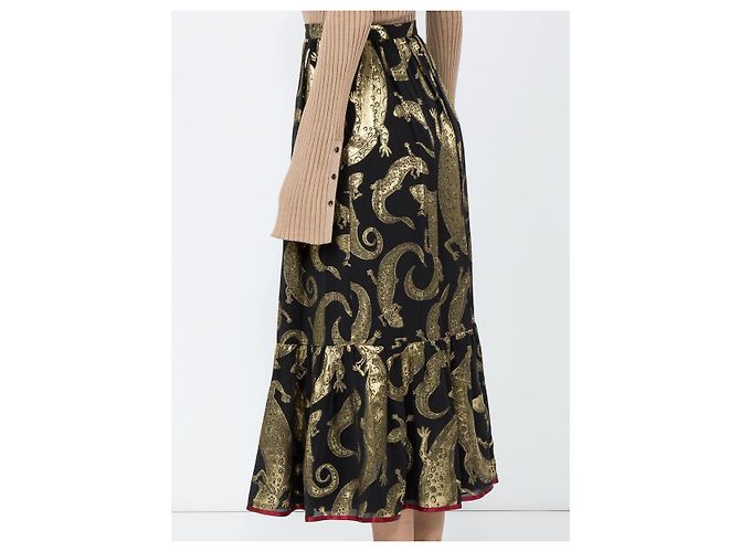Falda Gucci de seda negra Negro - vista 9