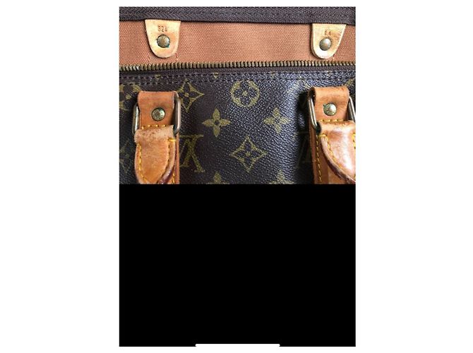 Borsa da viaggio Louis Vuitton Mod 45 in pelle marrone - vista 4