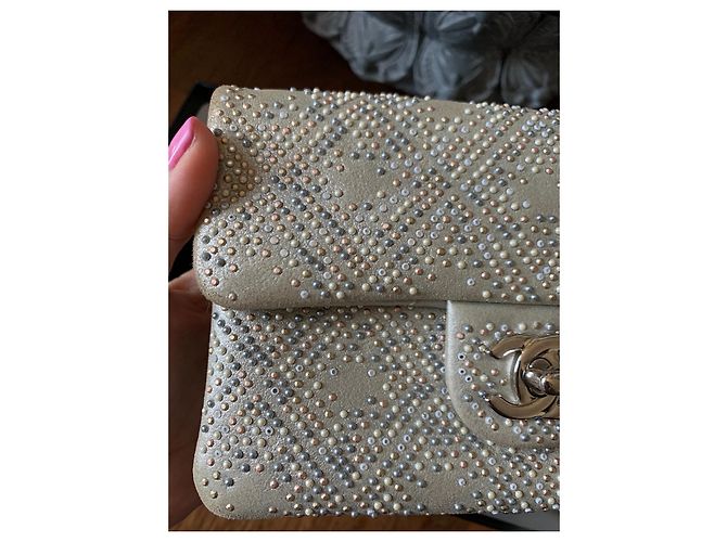 Timeless Chanel Mini-Umhängetasche Beige - Ansicht 3