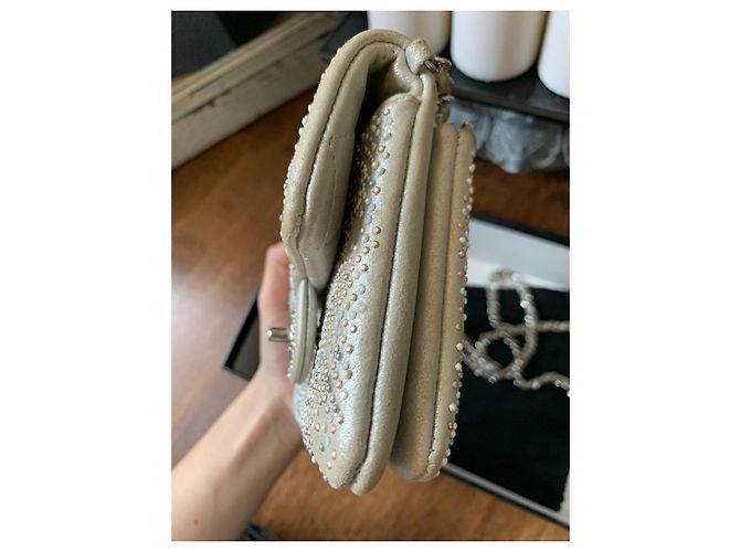 Timeless Chanel Mini-Umhängetasche Beige - Ansicht 5