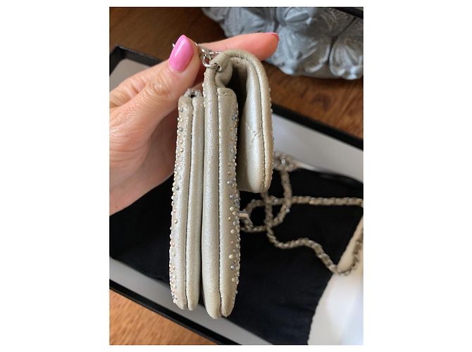 Timeless Chanel Mini-Umhängetasche Beige - Ansicht 6