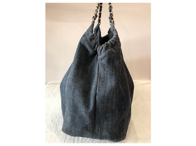 Chanel Coco Cabas Azul claro - vista 3
