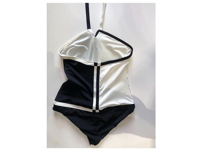 Chanel Costume intero Nero Bianco - vista 6