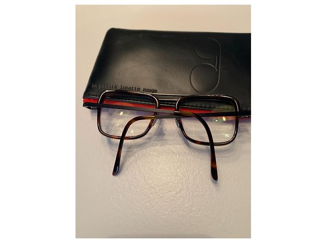Autre Marque Gafas Scamby Negras Carey de Plástico Negro Roja - vista 3