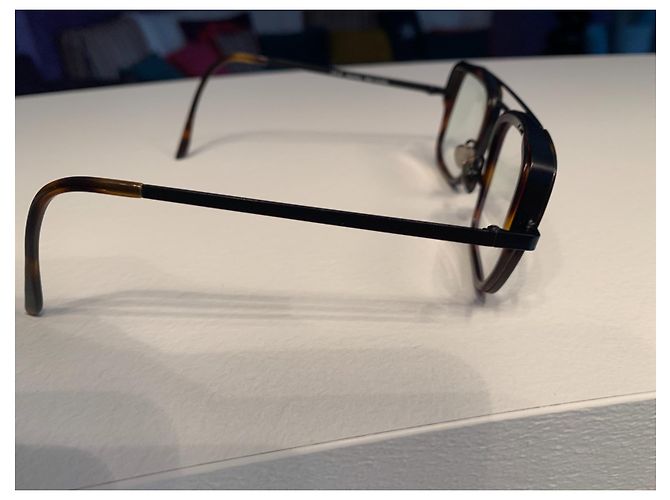 Autre Marque Gafas Scamby Negras Carey de Plástico Negro Roja - vista 4