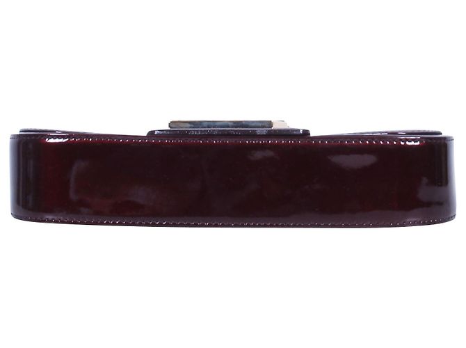 Louis Vuitton Clutch de charol Sobe burdeos Roja - vista 4