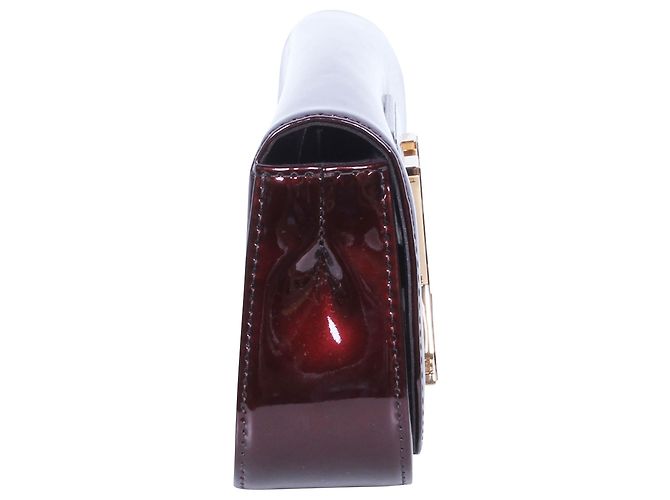 Louis Vuitton Clutch de charol Sobe burdeos Roja - vista 5