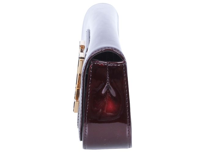 Louis Vuitton Clutch de charol Sobe burdeos Roja - vista 6