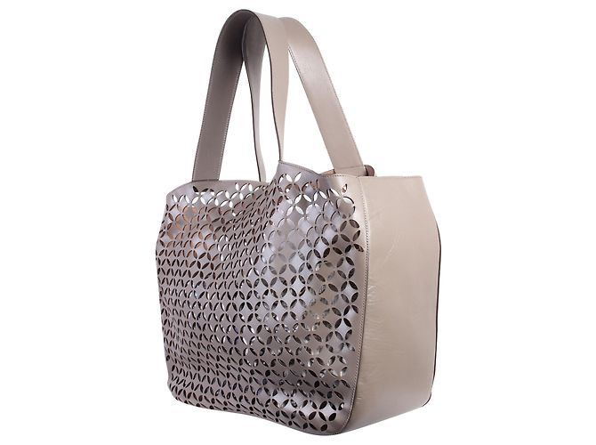 Alaïa Laser Cut Leather Tote Bag - view 2