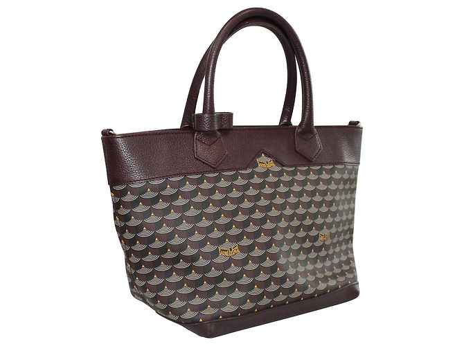 Fauré Le Page Handgepäck Toile Ecailles Tasche Rot Bordeaux - Ansicht 2