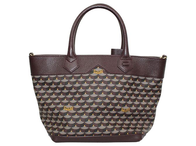 Fauré Le Page Handgepäck Toile Ecailles Tasche Rot Bordeaux - Ansicht 3