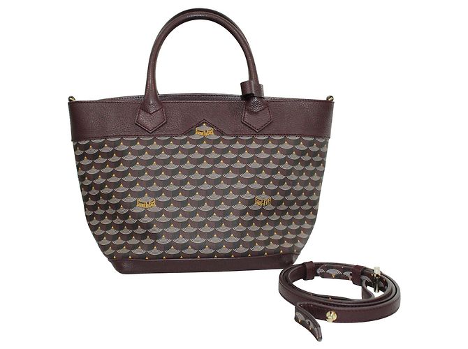 Fauré Le Page Handgepäck Toile Ecailles Tasche Rot Bordeaux - Ansicht 5