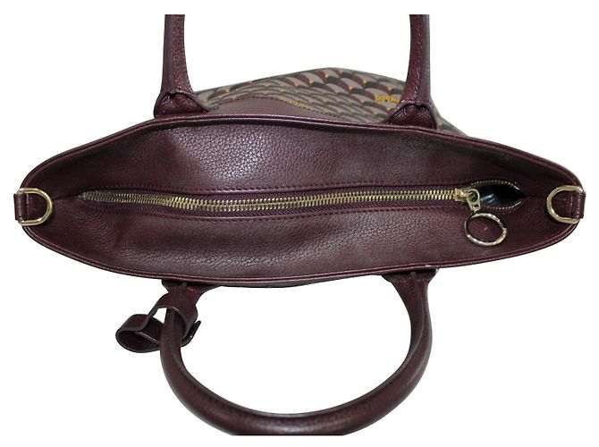 Fauré Le Page Handgepäck Toile Ecailles Tasche Rot Bordeaux - Ansicht 6