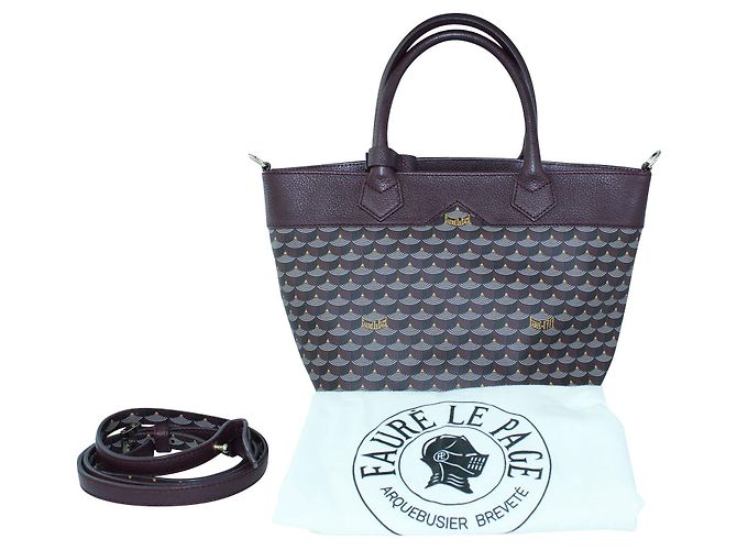 Fauré Le Page Handgepäck Toile Ecailles Tasche Rot Bordeaux - Ansicht 9