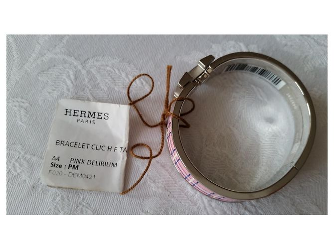 Hermès HERMES BRACLET CLIC CLAC “H” TARTAN PINK DELIRIUM - view 2