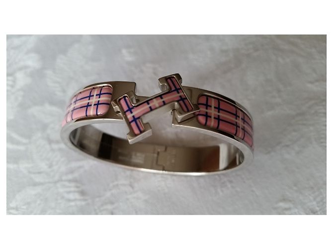 Hermès HERMES BRACLET CLIC CLAC “H” TARTAN PINK DELIRIUM - view 6