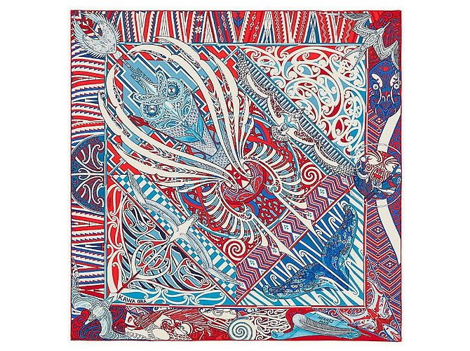 Hermès HERMES CARRE 90 KAWA ORA Multicolore - vista 3