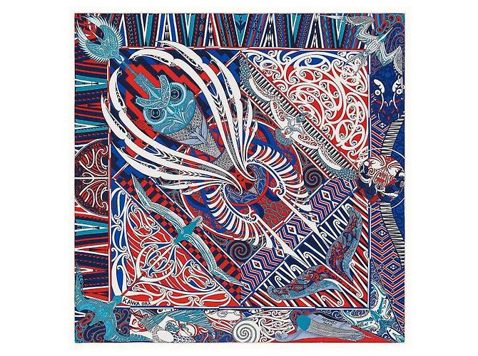 Hermès HERMES CARRE 90 KAWA ORA Multicolore - vista 9