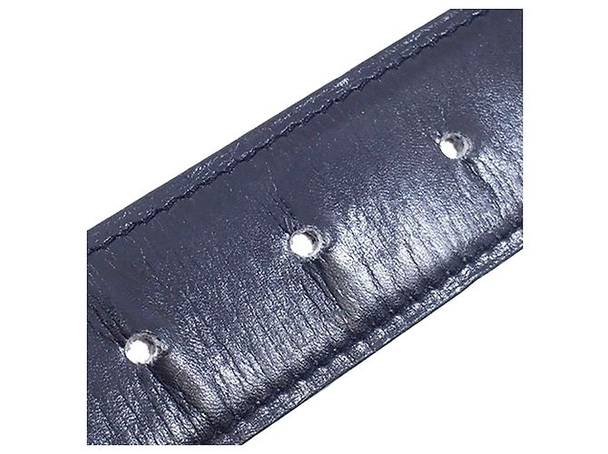 Hermès Cinturón de cuero Hermes Black Reversible Martelee Constance Castaño Negro Marrón oscuro - vista 7
