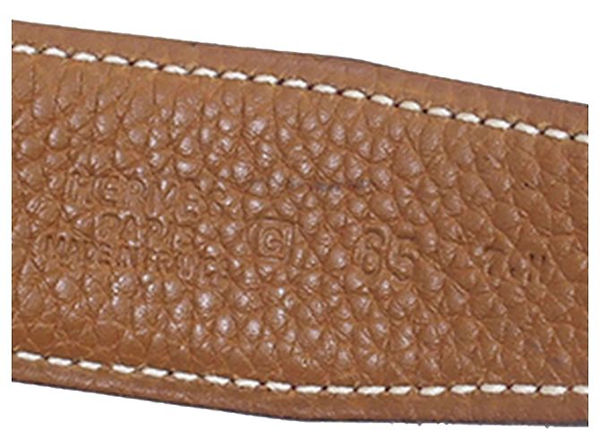 Hermès Cinturón de cuero Hermes Red Reversible Martelee Constance Castaño Roja - vista 5