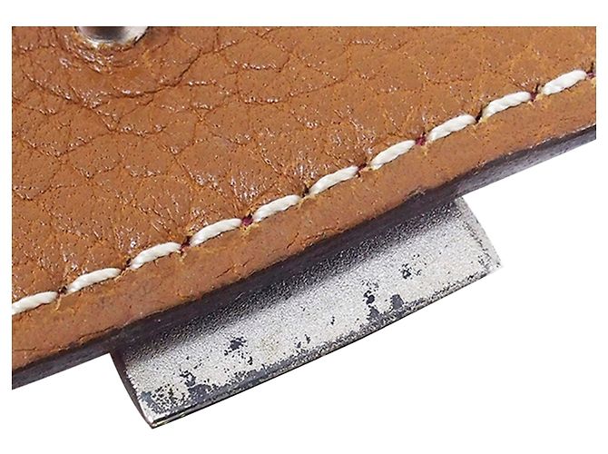 Hermès Cinturón de cuero Hermes Red Reversible Martelee Constance Castaño Roja - vista 7
