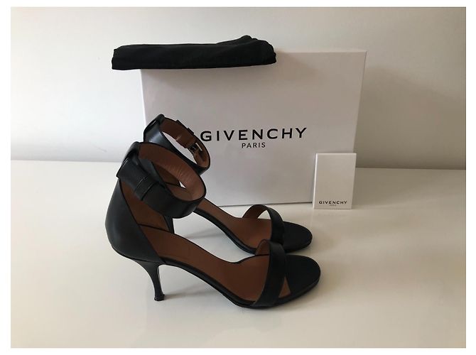 Sandali Givenchy in pelle nera con tacco 8cm Nero - vista 6