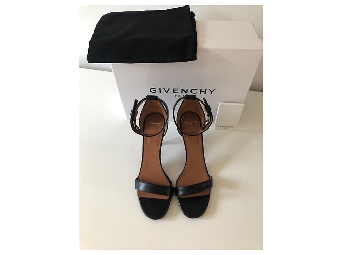 Sandali Givenchy in pelle nera con tacco 8cm Nero - vista 8