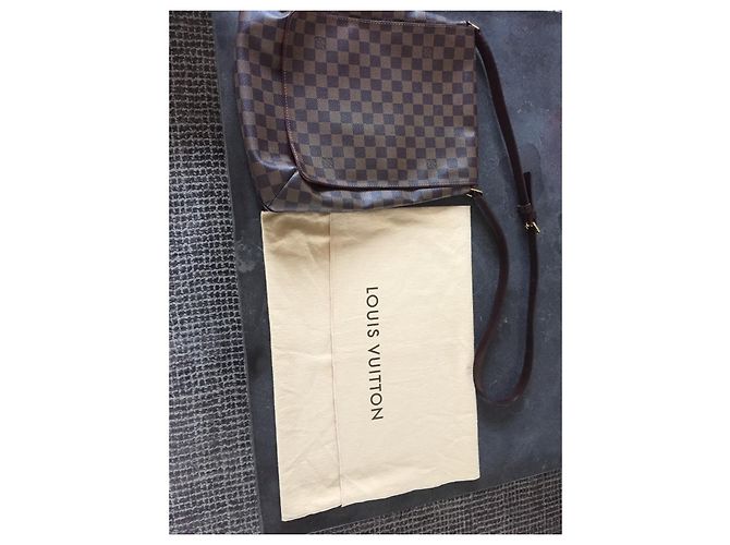 Autre Marque Louis Vuitton musette salsa damier borsa modello grande Damier ebene - vista 7