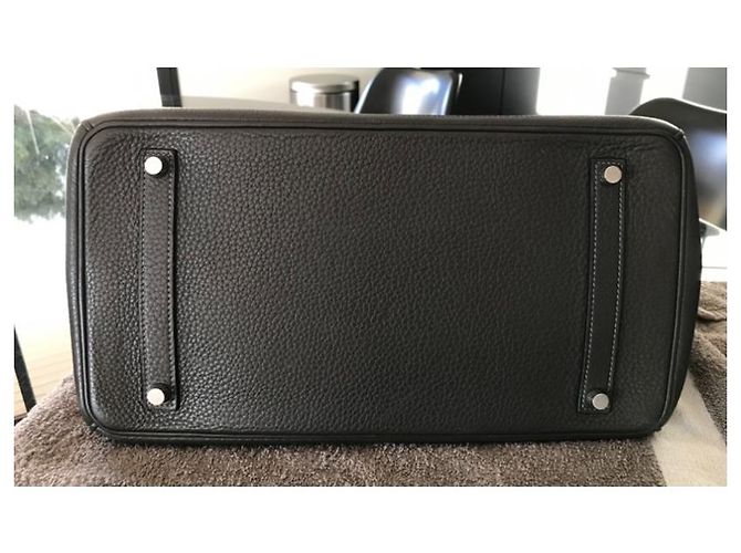 Hermès Birkin 35 Pelle Grigio Scuro Grigio antracite - vista 10
