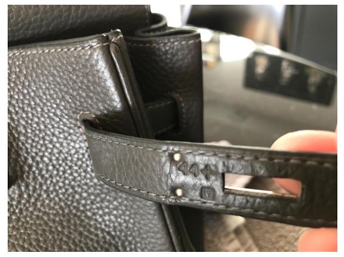 Hermès Birkin 35 Pelle Grigio Scuro Grigio antracite - vista 3